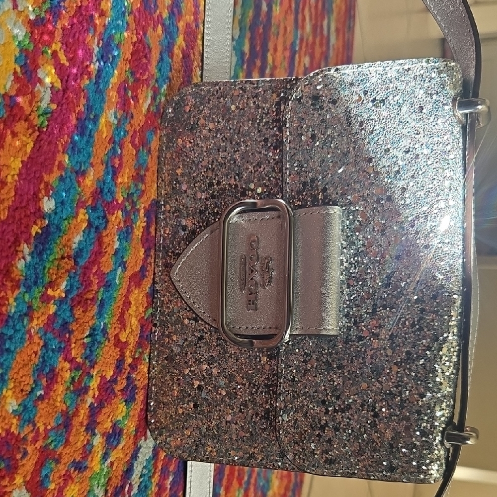 Coach Silver Glitter Crossbody Bag|NEVER WORN